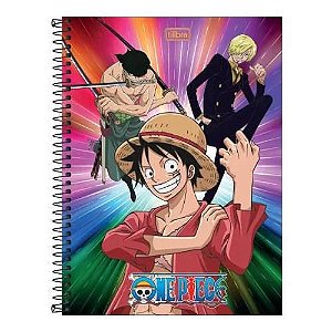 Caderno Luffy One Piece Espiral Universitário Capa Dura