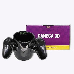 Caneca Formato 3D 350ml Controle Bom Gamer