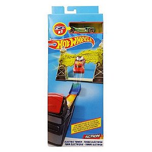 Pista e Veículo Hot Wheels Track Builder Torre Elétrica - Mattel