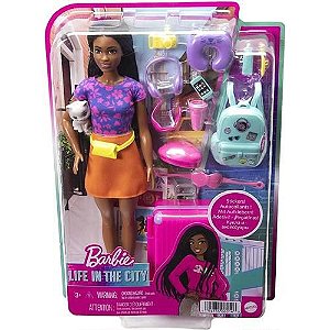 Boneca Barbie Brooklyn Conjunto De Viagem HGX55 Mattel