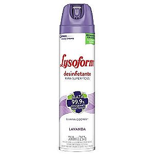 Desinfetante Lysoform Aerossol Lavanda 360 ml