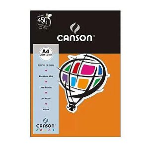 Papel A4 Canson Color Plus 180G Laranja 50 Folhas