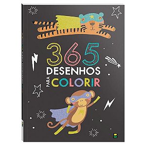 Livro - 365 Desenhos para colorir preto
