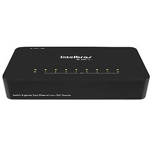 Switch 8 Portas Fast Ethernet SF 800 Q+ Preto Intelbras