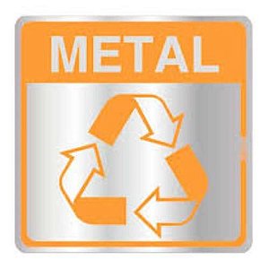 Placa de Sinalização Alumínio 16x16cm Reciclagem Metal C16032 Indika