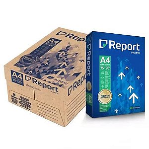 Caixa com 10 unidades Papel Sulfite Report Premium A4 75g 210x297 Com 500 Folhas - Report