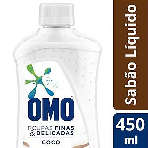 Lava Roupas Líquido Omo Finas & Delicadas Coco 450ml