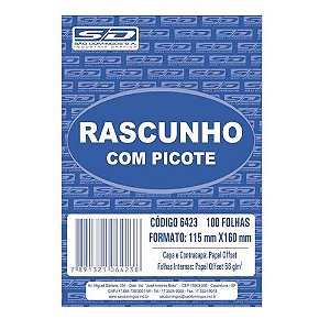 Bloco Rascunho 115mmx160mm 100 Folhas com Picote