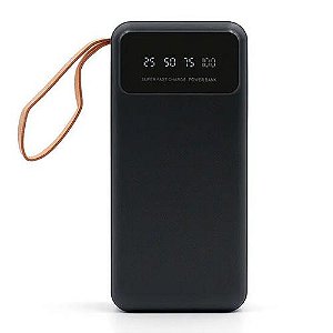 Powerbank Fancy c/ cabo e lanterna 10000mAh Preto