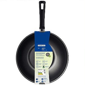 Wok Tramontina Loreto em Alumínio com Revestimento Interno e Externo Antiaderente Starflon Max Grafitte 28 cm 3,6 L