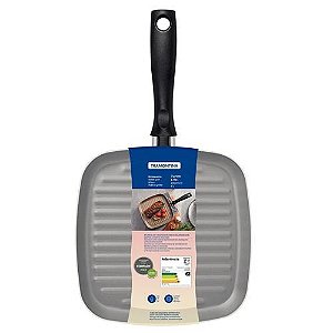 Bistequeira Tramontina Turim em Alumínio com Revestimento Interno Antiaderente Starflon Max e Cabo Baquelite 24 cm 1 L Grafite