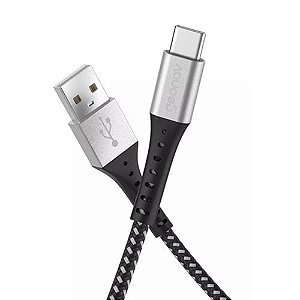 Cabo Usb-C p/ Usb-A 1,2mts Geonav ESC05BK