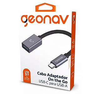 Cabo Adaptador Usb-C Para Usb 3.0 Cinza - Geonav