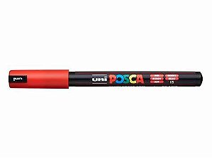 Caneta Uni Ball Posca Pc-1Mr Vermelha