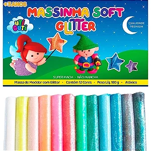 Massa De Modelar Glitter C/12 Uti Guti