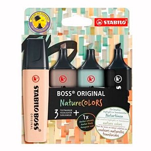 Caneta Marca Texto Stabilo Boss  C/4 Unid 5 7410