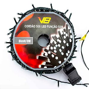 Pisca De Natal Branco 8F F Verde 500 Lampadas Bivolt Ref.2954