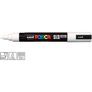Caneta Uni Ball Posca Pc-5M Branca