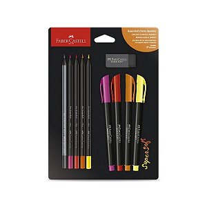 Kit FaberCastell Supersoft c/ 10 Pçs Cores Quentes