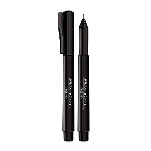Caneta Hidrografica Faber-Castell Finepen Preta