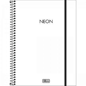 Caderno Espiral Neon Tilibra 10 Materias 20mm x 275mm 160 Folhas Branco