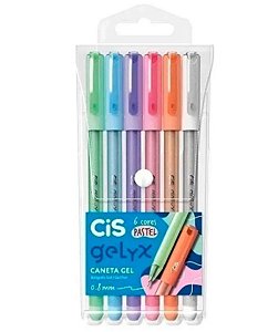 Caneta Cis Gelyx c/6 Cores Pastel