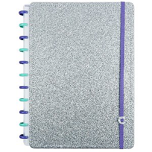 CADERNO INT GRANDE GLITTER SILVERL CIGD4146
