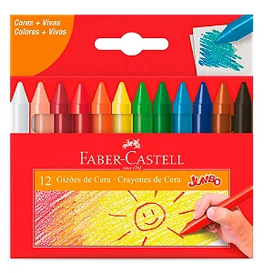 Gizão de cera com 12 cores 141112 - Faber-Castell