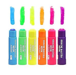 Guache Bastao Neon 6 Cores 020080000