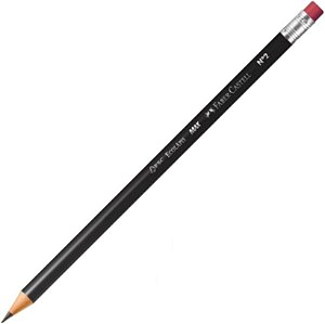 Lápis Nº2 Preto Redondo com Borracha 1205M/B Faber-Castell