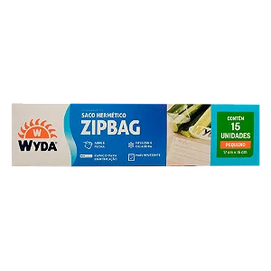 Saco Hermético ZipBag Pequeno Wyda 17x15cm C/15 Unidades
