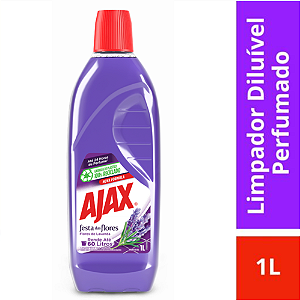 Limpador Perfumado Ajax Festa das Flores Lavanda 1L