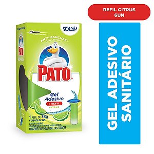 Desodorizador Sanitário Pato Gel Adesivo Citrus Refil 6 Discos