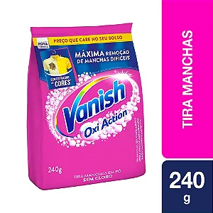 Tira Manchas Vanish em Pó Oxi Action para roupas coloridas refil econômico 240g