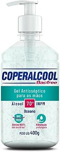 Coperalcool Alcool Gel Higienizador De Maos 70 Inpm Coperalcool Bacfree Oceano 400G
