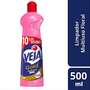Limpador Multiuso Floral Veja Gold 500ml Grátis 10% de Desconto