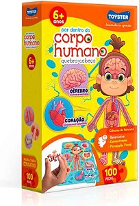 Toyster - Quebra-cabeça: Por dentro do Corpo Humano - 100 peças