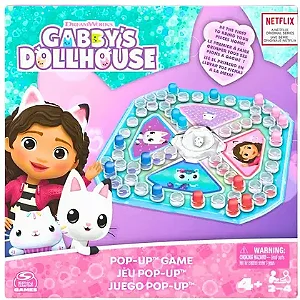 Jogo de Tabuleiro Ludo Plástico Gabbys Dollhouse Grow