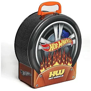 Maleta Metálica Roda Hot Wheels Porta Carrinhos Fun - F0132-2