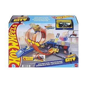 Pista Hot Wheels Super Delegacia De Polícia Mattel - JBM71