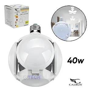 Lâmpada Multifuncional Tipo Bola 40w Bivolt Caerus Branco-frio