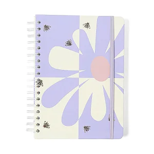 Caderno Espiral Melissa Pautado 17x24 Max Bloomy 10 Matérias 160 fls