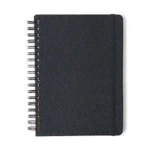 Caderno Espiral Colegial Clássica Pautado Preta 10 Matérias 160 fls