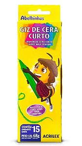 Giz de Cera Curto C/ 15