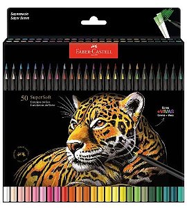 Lapis de Cor Faber-castell Supersoft Kit Com 50 Cores