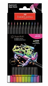 Lapis de Cor Faber-castell Supersoft 12 Neon