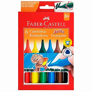 Caneta Hidro Jumbo Faber-castell C/06 Triangular