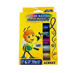 Guache Bastao Metallic 6 Cores 020090000