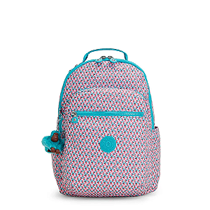Mochila Kipling Seoul College poppy Geo Kpki4851v641
