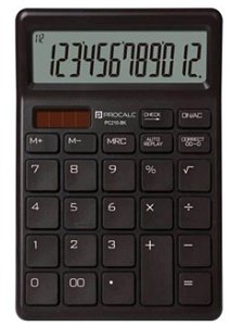 Calculadora de Mesa Preta 12dig Pc210-bk